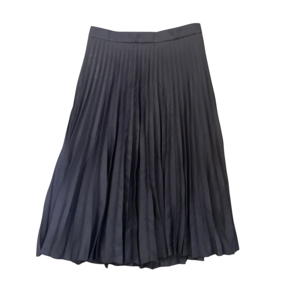 Burberry Uniform Black Pleated Midi Skirt Classic A-line - Picture 2 of 10